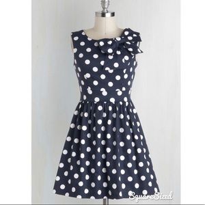 ModCloth Navy Polka Dot Pennsylvania Dress